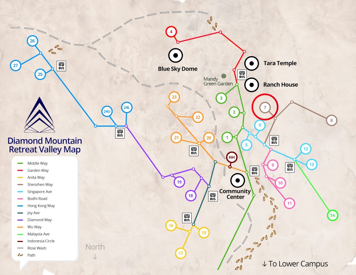 7-Diamond-Mountain-Retreat-Valley-Map House 9: Vajra