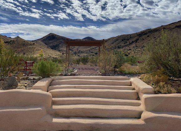 A view of Diamond Mountain's courtyard outside the main temple